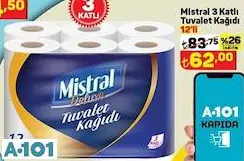 MİSTRAL 3 KATLI TUVALET KAĞIDI